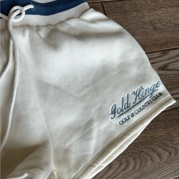 Gold Hinge Country Club Wide Band Sweat Shorts Size XS - Picture 15 of 16